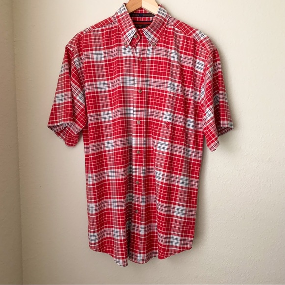 Vintage Twenty X Plaid Button Up Shirt | short sleeves, collared, front pocket - Picture 2 of 8